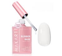 Makartt Rubber Base Builder Gel 15ml - Milky White 6-in-1 for Weak Nails