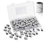 Makartt Sanding Bands for Nail Drill - 100 Pcs Nail File Sanding Bands for Drill Bits #120 Medium Grits for Acrylic Nails Gel Removing and Shaping, Upgrade Thicker Durable Sanding Drill Bit, White