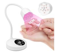 Makartt UV Nail Lamp Rechargeable - Led Cordless Gooseneck Nail Dryer, UV Light for Gel Nails with Automatic Sensor and 4 Timers Setting, Fast Curing Lamps for Polish 3D Gel Nail Art Acrylic Powder