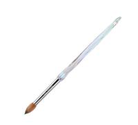 Kolinsky Crimped Acrylic Nail Brush for Acrylic Powder and EMA Monomer Application, Made for Professional Nail Technicians and Beginner Nail Students, Size #12