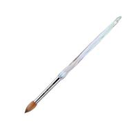 MakarttPro Kolinsky Crimped Acrylic Nail Brush for Acrylic Powder and EMA Monomer Application, Made for Professional Nail Technicians and Beginner Nail Students, Size #14