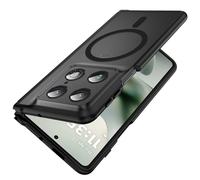 MAKAVO Magnetic for Motorola Razr Fold Case 2026 [Compatible with MagSafe] Slim Thin Translucent Matte Phone Case with Camera Cover, Silicone Shockproof Phone Case, Black