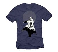 MAKAYA Anime T Shirt - Ninja Coat - Dark Blue Size L