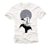 MAKAYA Anime T Shirt - Ninja Coat - Dark White Size XXXXXL