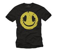 MAKAYA Funny Mens Music T-Shirt - Hip Hop Rap Electro Tee Headphones Black Size XL