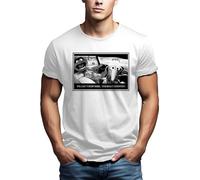 MAKAYA Funny Slogan T-Shirts for Men Fear and Loathing in Las Vegas White