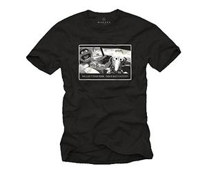 MAKAYA Funny Slogan T-Shirts for Men Fear and Loathing in Las Vegas White