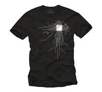 MAKAYA Geek Gift for Men Gamer CPU T-Shirt Black Size XXL