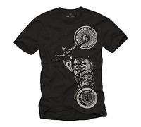 MAKAYA Motorbike Accessories for Men - Motorcycle T-Shirt Black Size S