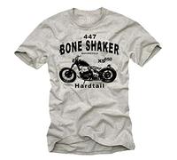 MAKAYA Motorcycle t-Shirt for Men Twin Bobber XS 650 Grey Size XL