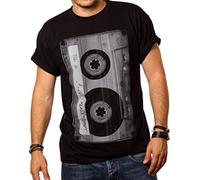MAKAYA Music T-Shirt for Men Oldschool Vintage Tape Black XL