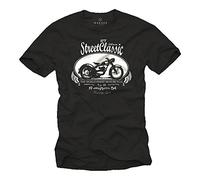 MAKAYA Oldtimer Motorcycle T-Shirt for Men DKW Rt 250 Black Size XL