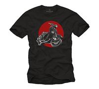 MAKAYA Scooter Gifts & Accessories - Retro Tuning - Mens Tee Shirt Black Size M