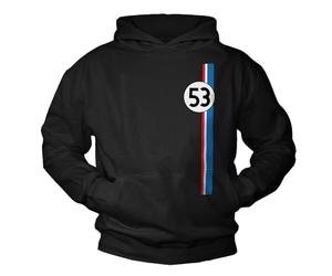 MAKAYA Sweatshirt with Numbers On It Birthday Hoodie 53 Printed Sweater Retro Vintage Pullover Boys Mens Gifts for Him Black S