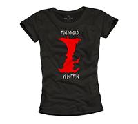 MAKAYA This World is Rotten - Cosplay Womens T-Shirt Notebook Black Edition M