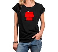 MAKAYA Womens Graphic Tee Shirt - Funny Printed T Shirt Casual Summer Top Cool Statement Humor Message Print Cotton Black L