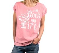 MAKAYA Womens Vintage Rock Band T Shirt - Guitar Print Music Top Graphic Tee Casual Summer Top
