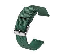 MAKAZHZZRM 18mm, 20mm Nylon Canvas Watch Band Woven Soft Belt Universal Bracelet Fit For Men Women Fashion Sports Watch Band(Green sk,20mm)