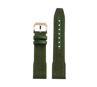 MAKAZHZZRM 20mm 21mm 22mm Nylon Canvas Watchband Fit For IWC Nylon Genuine Leather Watch Band Big Pilot Little Prince Mark 18 Watch Strap(Army green rk,20mm)