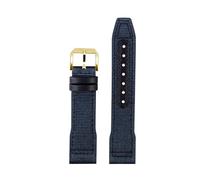 MAKAZHZZRM 20mm 21mm 22mm Nylon Canvas Watchband Fit For IWC Nylon Genuine Leather Watch Band Big Pilot Little Prince Mark 18 Watch Strap(Blue gk,20mm)