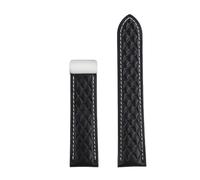 MAKAZHZZRM 20mm 22mm Leather Strap Fit For Tag Heuer Carrera Monaco Series Men's Quick Release Watchband Magnetic Folding Buckle Bracelet Black(Black sk,22mm)