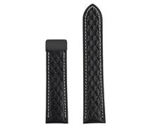 MAKAZHZZRM 20mm 22mm Leather Strap Fit For Tag Heuer Carrera Monaco Series Men's Quick Release Watchband Magnetic Folding Buckle Bracelet Black(Black bk,20mm)