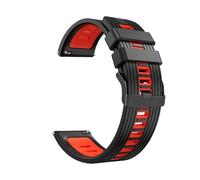 MAKAZHZZRM 20mm 22mm Strap Fit For Samsung Galaxy Watch 3 41mm 45mm Band Silicone Bracelet Fit For Galaxy 42mm 46mm/Gear S2 S3 Sport/Active2(Black red,20mm)