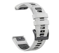 MAKAZHZZRM 26mm 22mm Two Tone Silicone Strap Fit For Garmin Fenix E 8 7X 7 6 6X/Epix Pro Gen 2 51mm 47mm/Tactix Watch Band Accessories(Misty gray ink gray,26mm)