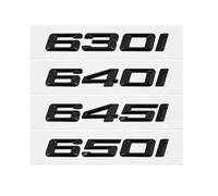 MAKAZHZZRM 3D ABS Car Trunk Letters Logo Decals Badge Emblem Sticker Fit For BMW 6 Series 630i 640i 645i 650i E63 E64 F06 F12 F13 G32 Styling(Gloss Black,630i)