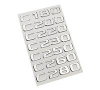 MAKAZHZZRM 3d ABS Logo C43 C63 AMG C180 C220 C300 C350 C200 Emblem Letters Sticker Car Trunk Badge Fit For Mercedes Benz W205 W204 Accessories(C200)