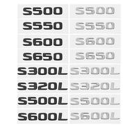 MAKAZHZZRM 3D Car Tail Stickers Auto Rear Trunk Emblem Badge Decals Fit For Mercedes Benz S300L S320L S500L S500 S550 S600L S600 S650 S Class(S550-Silver)