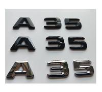 MAKAZHZZRM 3D Font Letters Number A 3 5 Rear Trunk Lid Emblems Badges Sticker Fit For Mercedes Benz W177 A35 A 35 AMG(Gloss Black A35)