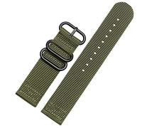 MAKAZHZZRM Canvas Strap Suitable Fit For Seven Friday Watches T1 / T2 / M2 / M3 P2b / P3 / Q2 Nylon Bracelet Men's Watch Accessories 26 28mm(Green bk,28mm)
