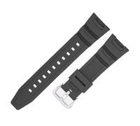MAKAZHZZRM Comfortable Waterproof Resin Rubber Watchband Fit For Casio SGW-100 Series Anti-Allergy Multicolor Men's Watch Strap(Black-Steel-K5)