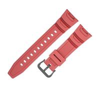 MAKAZHZZRM Comfortable Waterproof Resin Rubber Watchband Fit For Casio SGW-100 Series Anti-Allergy Multicolor Men's Watch Strap(Red-Black-K5)