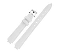 MAKAZHZZRM Cowhide Strap Substitute Fit For Casio Watch Fit For Women SHEEN Series SHE-3034GL/SHE-4029PG Watch Strap Convex Watch Accessories(White sk,16-10mm)