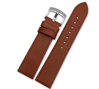 MAKAZHZZRM Fit For Armani Watch Strap Ar2074 Ar1970 Ar1828 Ar1973 Genuine Leather Watch Strap Men's Watch Band Accessories 22mm Wristband(Brown-Steel,20mm)