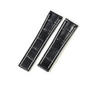 MAKAZHZZRM Fit For Breitling Super Ocean Grain Leather Watch Strap Waterproof 22 24mm (Black(ZJ)-No buckle,22mm)