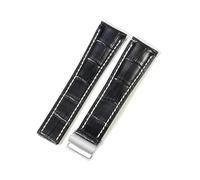 MAKAZHZZRM Fit For Breitling Super Ocean Grain Leather Watch Strap Waterproof 22 24mm (Black(ZJ)-Steel-Z16,22mm)