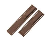 MAKAZHZZRM Fit For Breitling Super Ocean Grain Leather Watch Strap Waterproof 22 24mm (Coffee(PW)-No buckle,22mm)