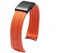 MAKAZHZZRM Fit For Citizen M005 Series Sweat-Proof Comfortable Soft Rubber Men's Outdoor 22 23MM Watch Strap(Orange-Black-Z12,23mm)