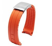 MAKAZHZZRM Fit For Citizen M005 Series Sweat-Proof Comfortable Soft Rubber Men's Outdoor 22 23MM Watch Strap(Orange-Steel-Z14,22mm)