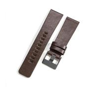 MAKAZHZZRM Fit For Diesel Leather Anti-Allergy Watch Strap Cowhide Men Women's Black Brown Dz7332 Dz7314 Dz7311 Series Accessories(Coffee-Black-K3,22mm)