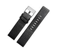 MAKAZHZZRM Fit For DIESEL Leather Strap Bracelet DZ7311 DZ7332 DZ7314 DZ1405 DZ4323 Watch Band Black Brown 22mm, 24mm(Black sk,22mm)