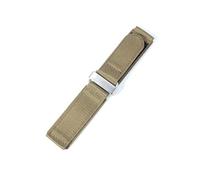 MAKAZHZZRM Fit For Panerai Nylon Watch Strap Bell Ross Convenient Hook And Loop Fastener BR 22 24mm Needle Buckle Anti-Allergy Watchband(Khaki-Steel,22mm)
