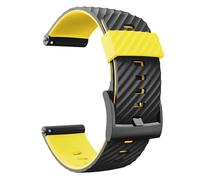 MAKAZHZZRM Fit For Suunto 7/Suunto 9 Strap Wristband Fit For Suunto 9 Baro/9 Spartan/9 GPS Soft Silicone Sports Watchband Replacement Band(Black Yellow)