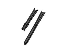 MAKAZHZZRM Fit For Tissot 1853 Leather Watchband Women T094 Replace Cowhide Concave Interface 12mm Watch Strap(Black(LG)-No buckle)