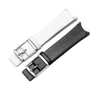 MAKAZHZZRM Genuine Leather Watch Strap Fit For CK Watchband K0H231/KOH233/KOV231/KOH211 Series Soft Comfortable Watch Band Accessories 21 22mm (KOV-White-Steel,KOH231-21mm)