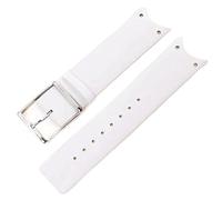 MAKAZHZZRM Genuine Leather Watch Strap Fit For CK Watchband K0H231/KOH233/KOV231/KOH211 Series Soft Comfortable Watch Band Accessories 21 22mm (KOV-White-Steel,KOV231-22.5mm)