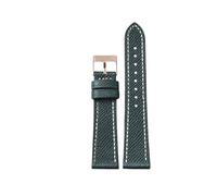 MAKAZHZZRM Hand-Made Palm Pattern Leather Watchband Layer Calfskin Bracelet 18mm, 20mm, 22mm Is Suitable Fit For Antique(Green rose gold,18mm)